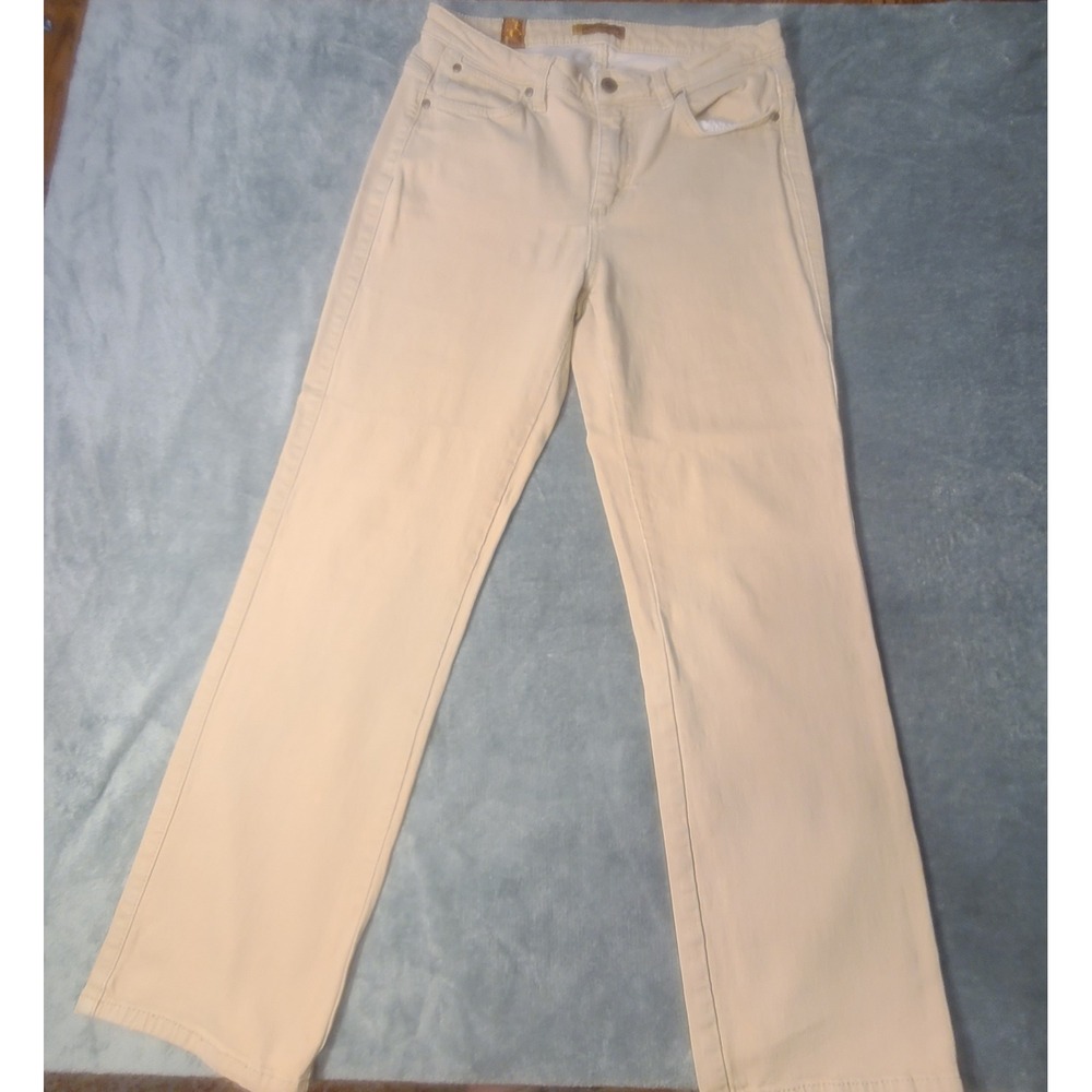 Wrangler Aura Womens Regular Rise Straight Leg Jeans Tan Khaki Size 10 x‎ 29